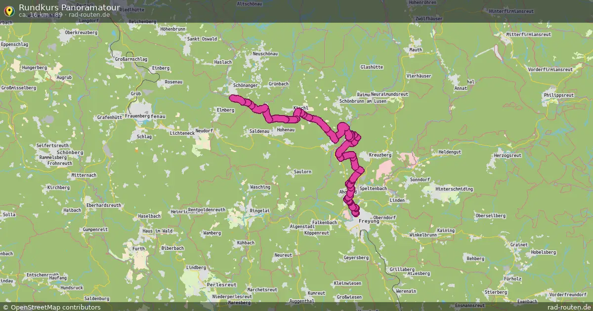 Rundkurs Panoramatour (89) – Fernradroute auf Rad-Routen.de