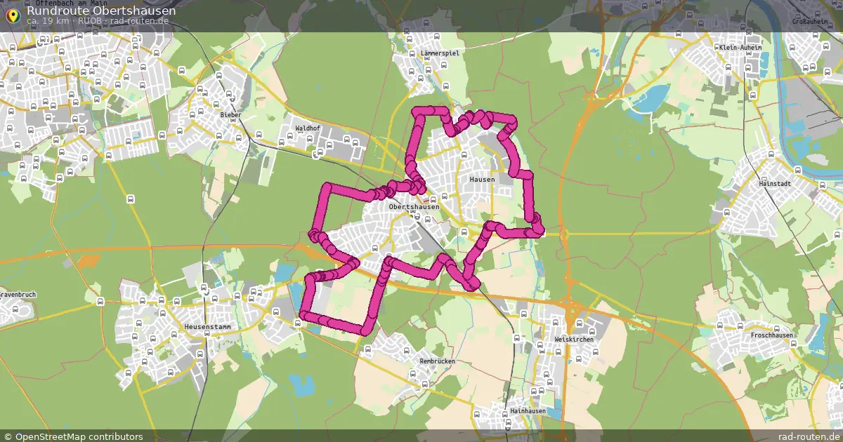 Rundroute Obertshausen (RuOb) – Fernradroute auf Rad-Routen.de