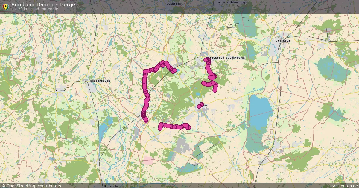 Rundtour Dammer Berge – Fernradroute auf Rad-Routen.de