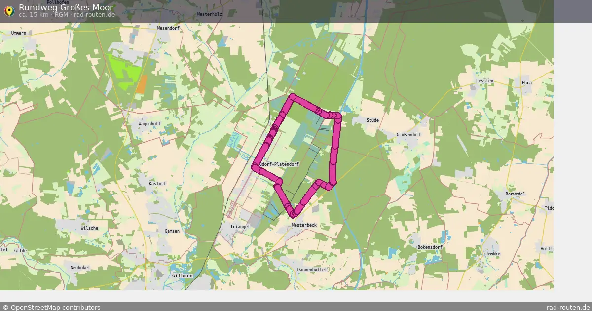 Rundweg Großes Moor (RGM) – Fernradroute auf Rad-Routen.de