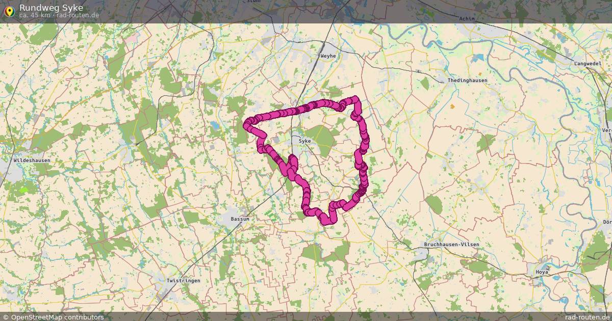 Rundweg Syke – Fernradroute auf Rad-Routen.de