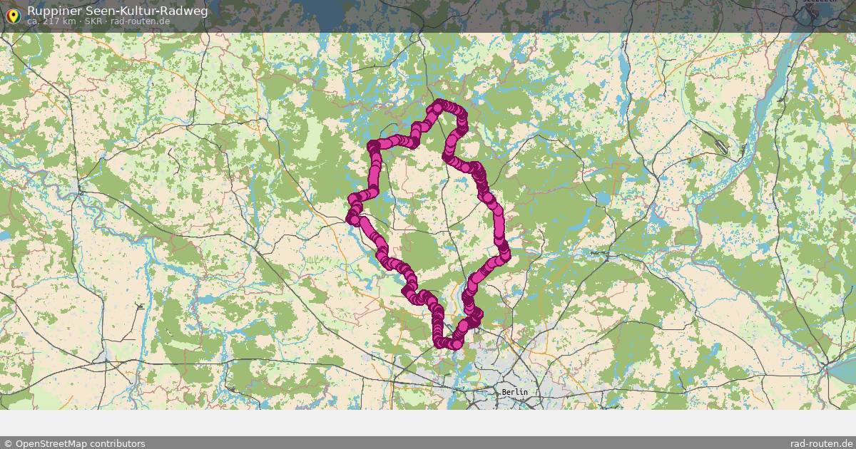 Ruppiner Seen-Kultur-Radweg (SKR) – Fernradroute auf Rad-Routen.de