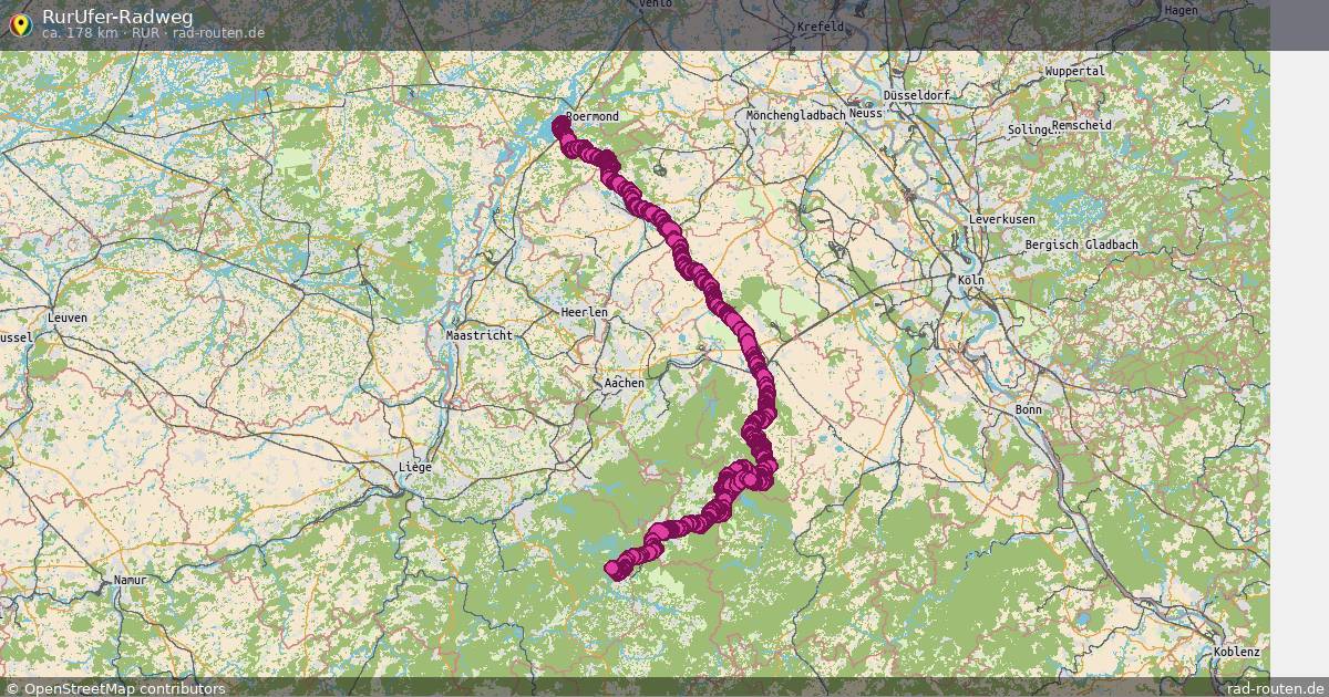 RurUfer-Radweg (Rur) – Fernradroute auf Rad-Routen.de