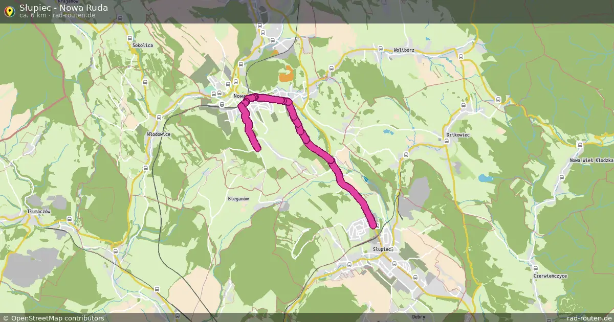 Słupiec - Nowa Ruda – Fernradroute auf Rad-Routen.de