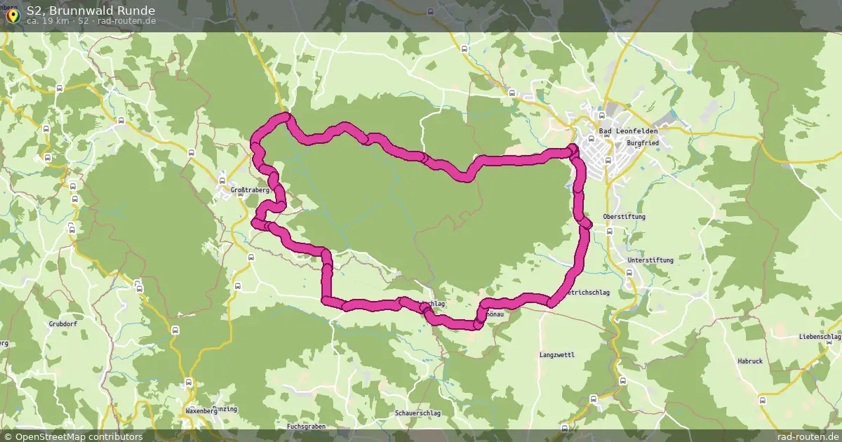 S2, Brunnwald Runde (S2) – Fernradroute auf Rad-Routen.de