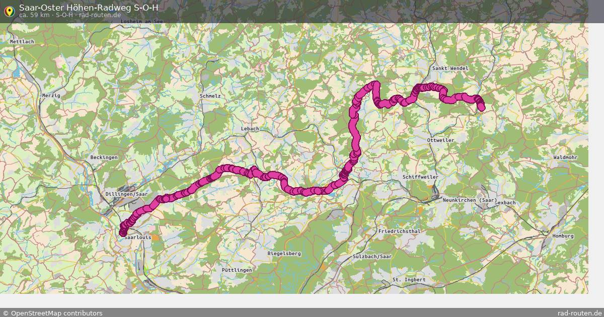 Saar-Oster Höhen-Radweg S-O-H (S-O-H) – Fernradroute auf Rad-Routen.de