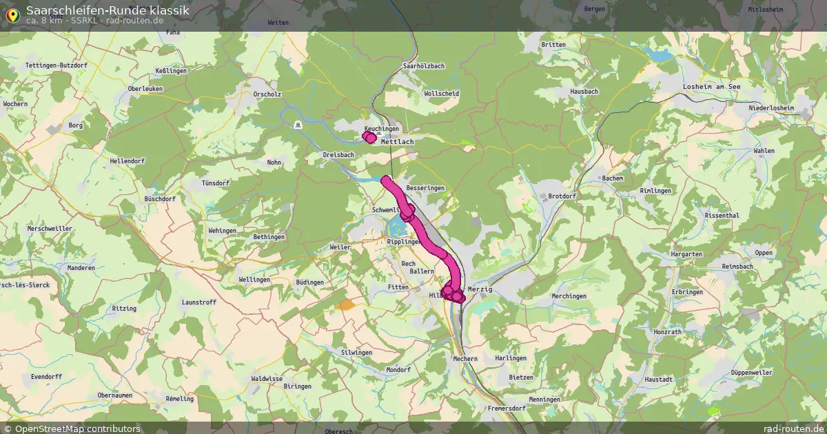 Saarschleifen-Runde klassik (SSRKl) – Fernradroute auf Rad-Routen.de