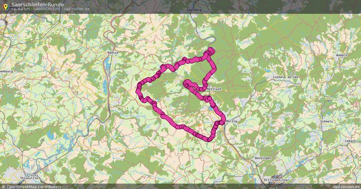 Saarschleifen-Runde (Saarschleife) – Fernradroute auf Rad-Routen.de