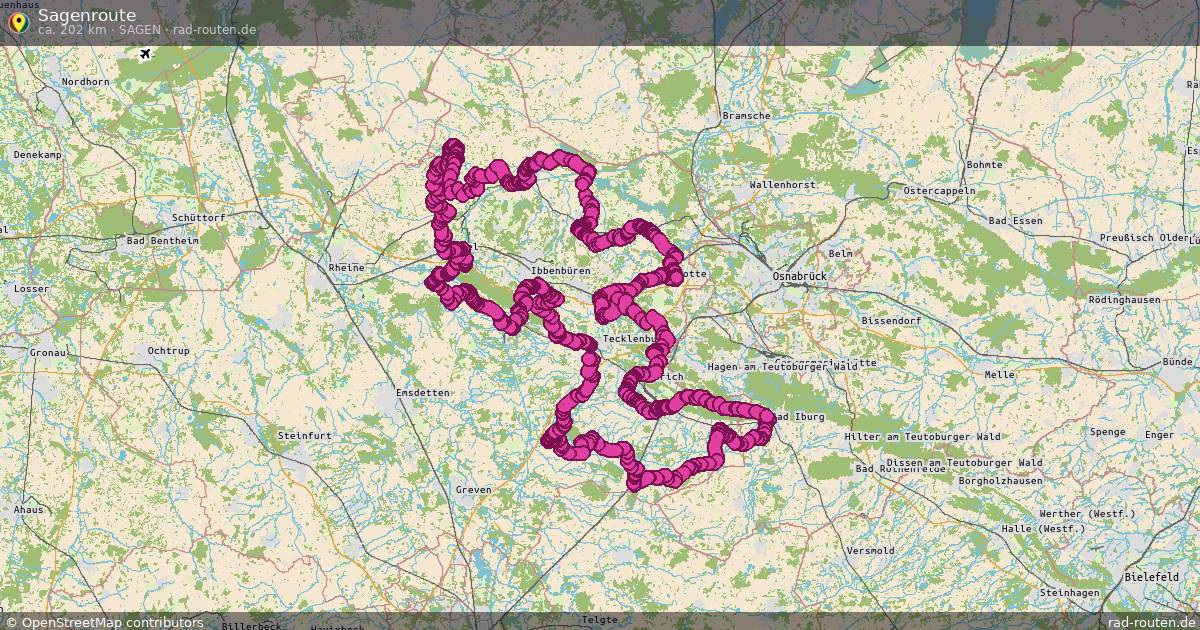 Sagenroute (Sagen) – Fernradroute auf Rad-Routen.de