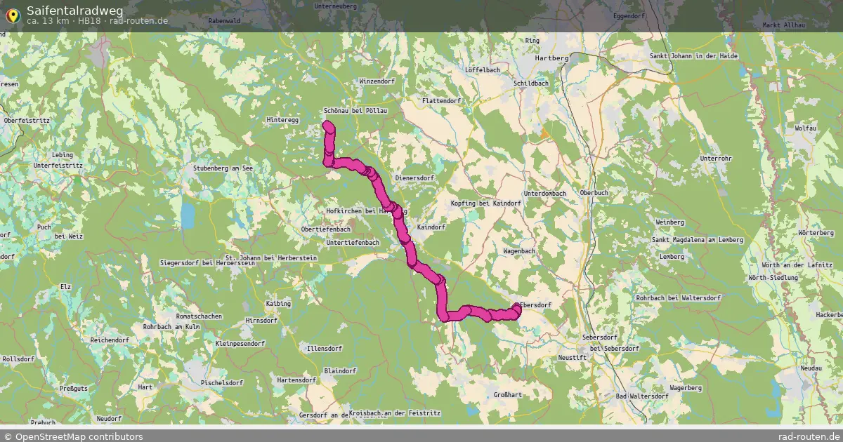 Saifentalradweg (HB18) – Fernradroute auf Rad-Routen.de
