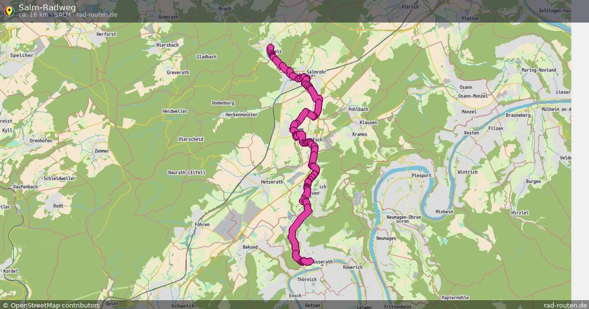 Salm-Radweg (Salm) – Fernradroute auf Rad-Routen.de