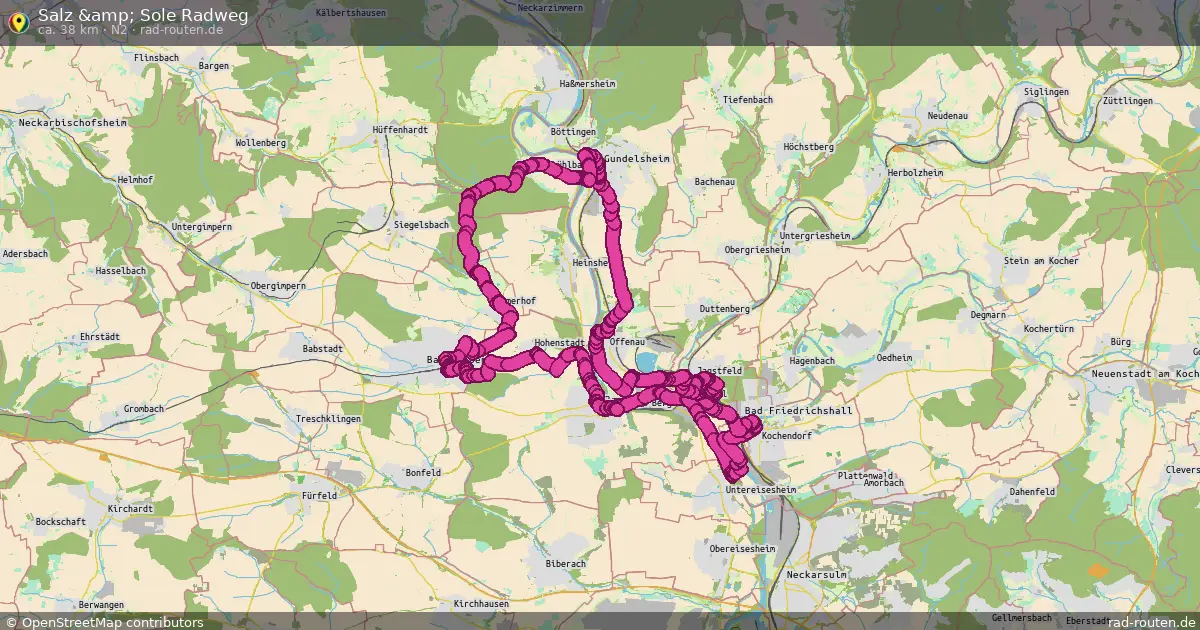 Salz &amp; Sole Radweg (N2) – Fernradroute auf Rad-Routen.de