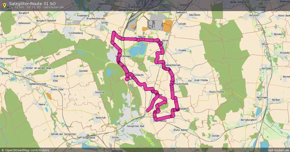 Salzgitter-Route 31 SO (SZ 31 SO) – Fernradroute auf Rad-Routen.de