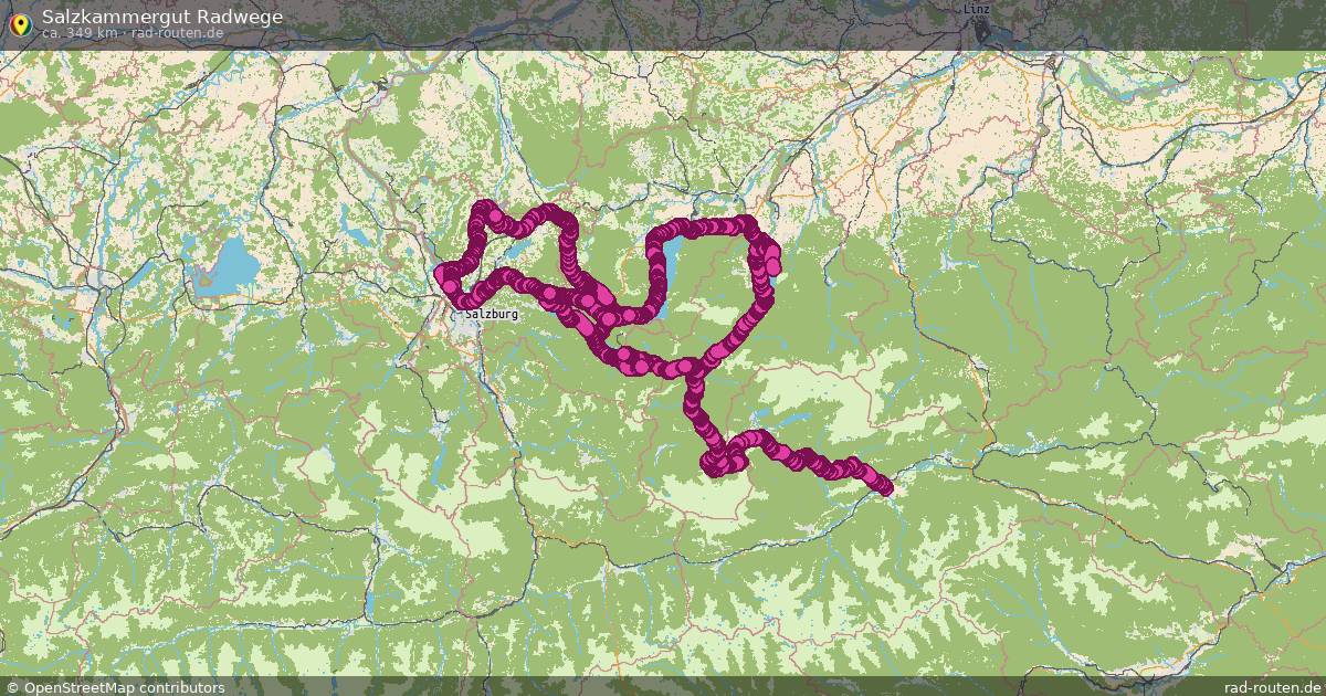Salzkammergut Radwege – Fernradroute auf Rad-Routen.de