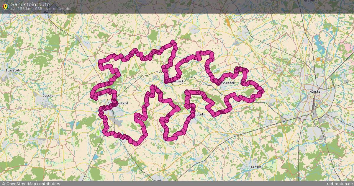 Sandsteinroute (SSR) – Fernradroute auf Rad-Routen.de