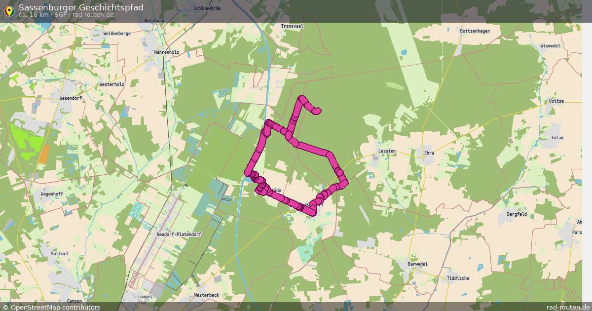 Sassenburger Geschichtspfad (SGP) – Fernradroute auf Rad-Routen.de