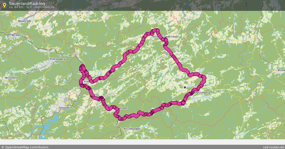 SauerlandRadring (SLR) – Fernradroute auf Rad-Routen.de