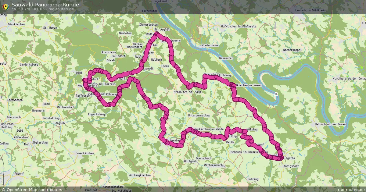 Sauwald Panorama-Runde (R1.05) – Fernradroute auf Rad-Routen.de