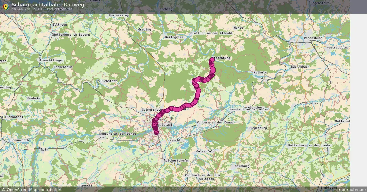 Schambachtalbahn-Radweg (SBTB) – Fernradroute auf Rad-Routen.de