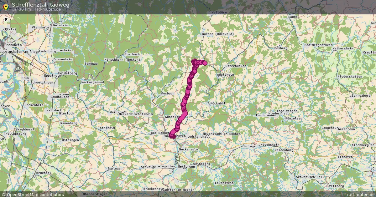Schefflenztal-Radweg – Fernradroute auf Rad-Routen.de