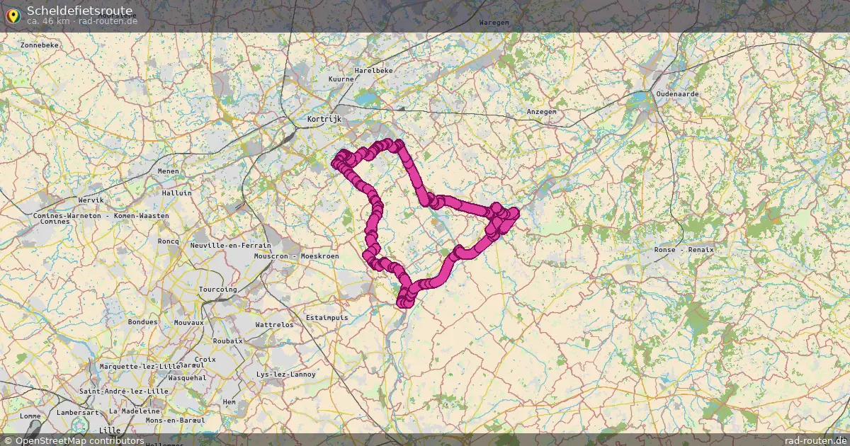 Scheldefietsroute – Fernradroute auf Rad-Routen.de