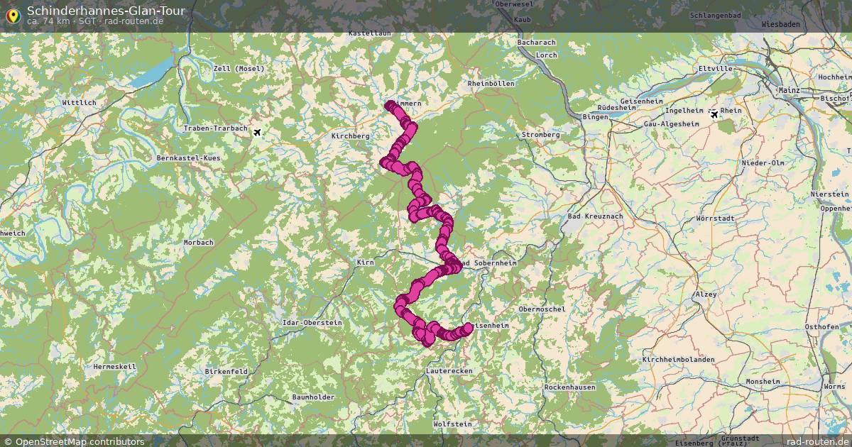 Schinderhannes-Glan-Tour (SGT) – Fernradroute auf Rad-Routen.de