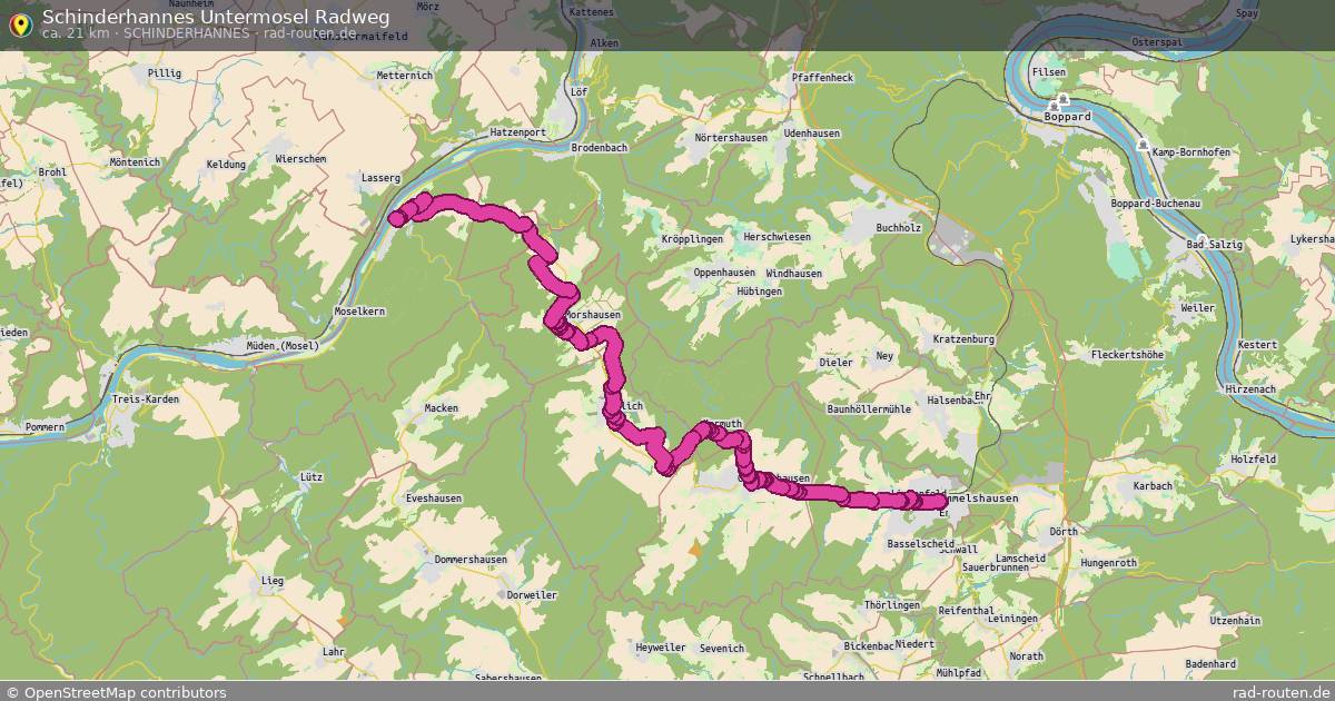 Schinderhannes Untermosel Radweg (Schinderhannes) – Fernradroute auf Rad-Routen.de