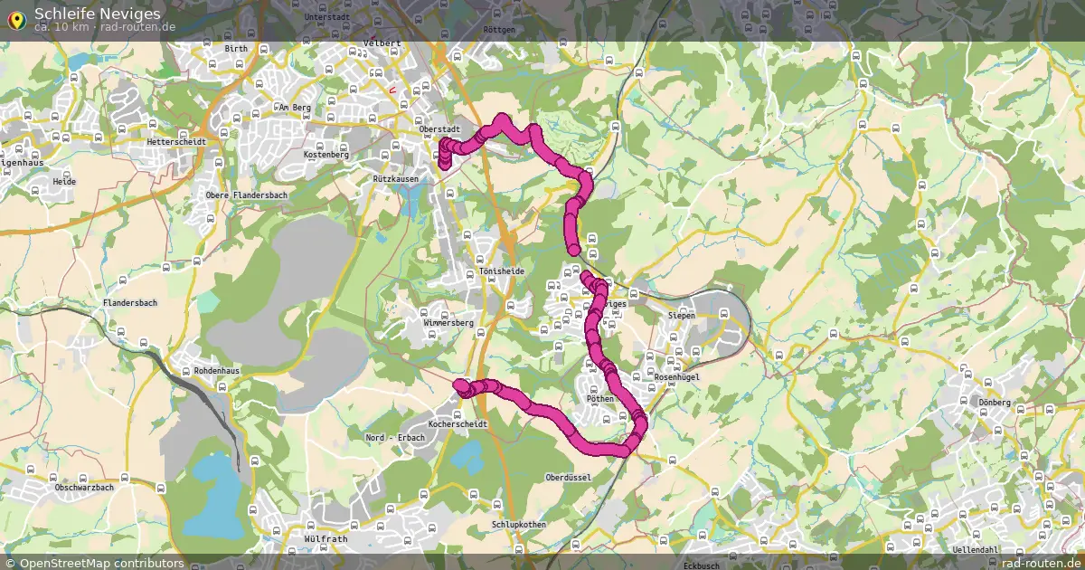Schleife Neviges – Fernradroute auf Rad-Routen.de