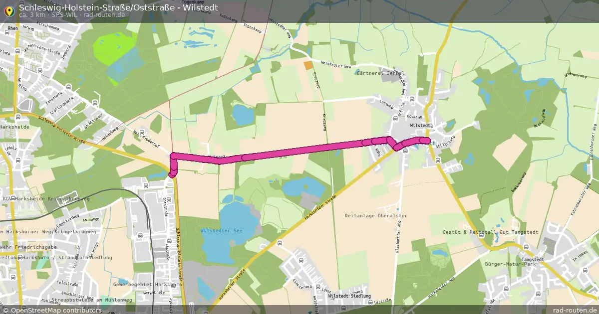 Schleswig-Holstein-Straße/Oststraße - Wilstedt (SHS-WIL) – Fernradroute auf Rad-Routen.de