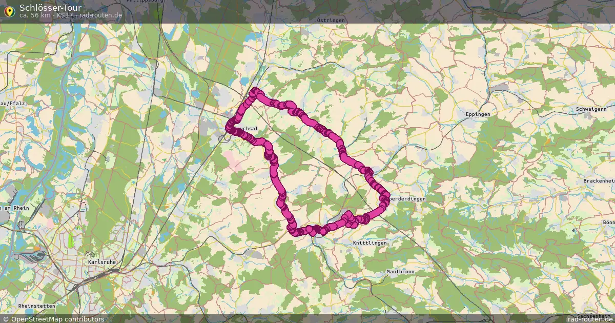 Schlösser-Tour (KS17) – Fernradroute auf Rad-Routen.de
