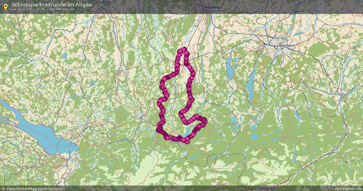 Schlossparkradrunde im Allgäu (Schl) – Fernradroute auf Rad-Routen.de