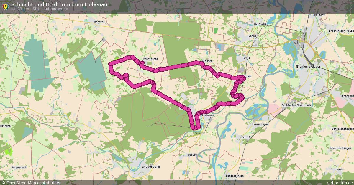 Schlucht und Heide rund um Liebenau (SHL) – Fernradroute auf Rad-Routen.de