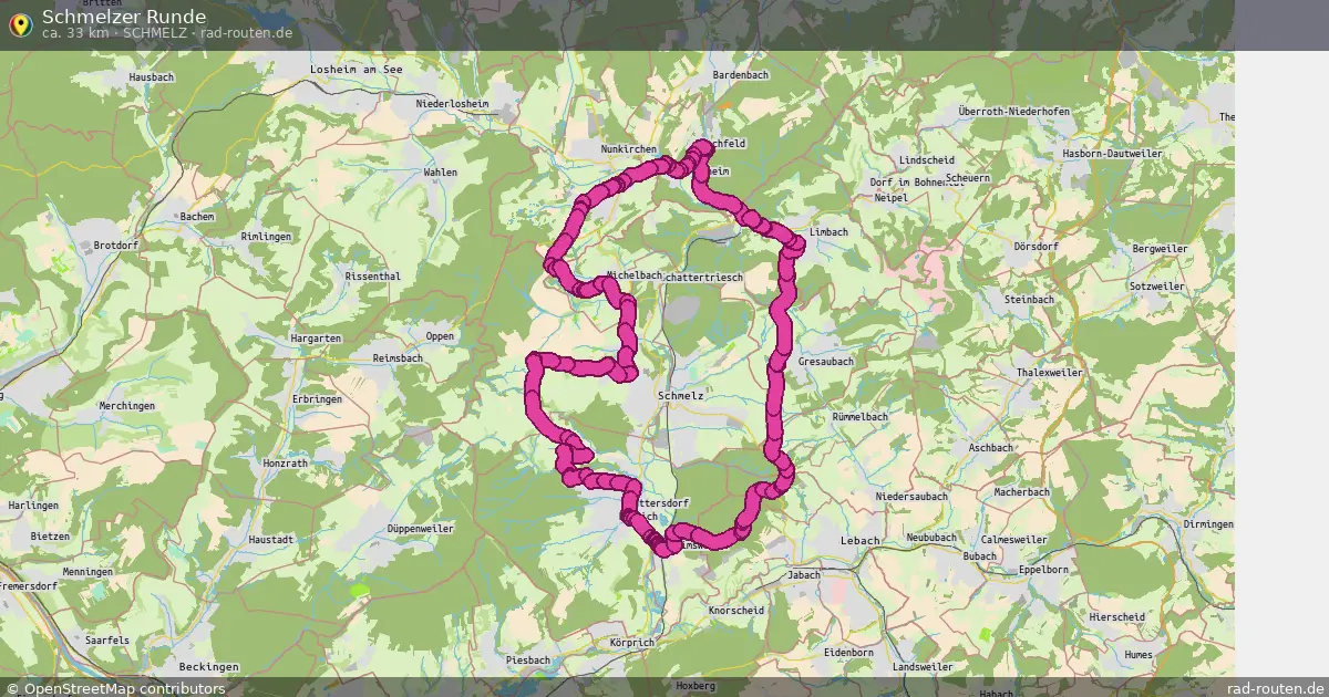 Schmelzer Runde (Schmelz) – Fernradroute auf Rad-Routen.de