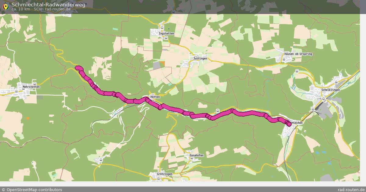 Schmiechtal-Radwanderweg (SCH) – Fernradroute auf Rad-Routen.de