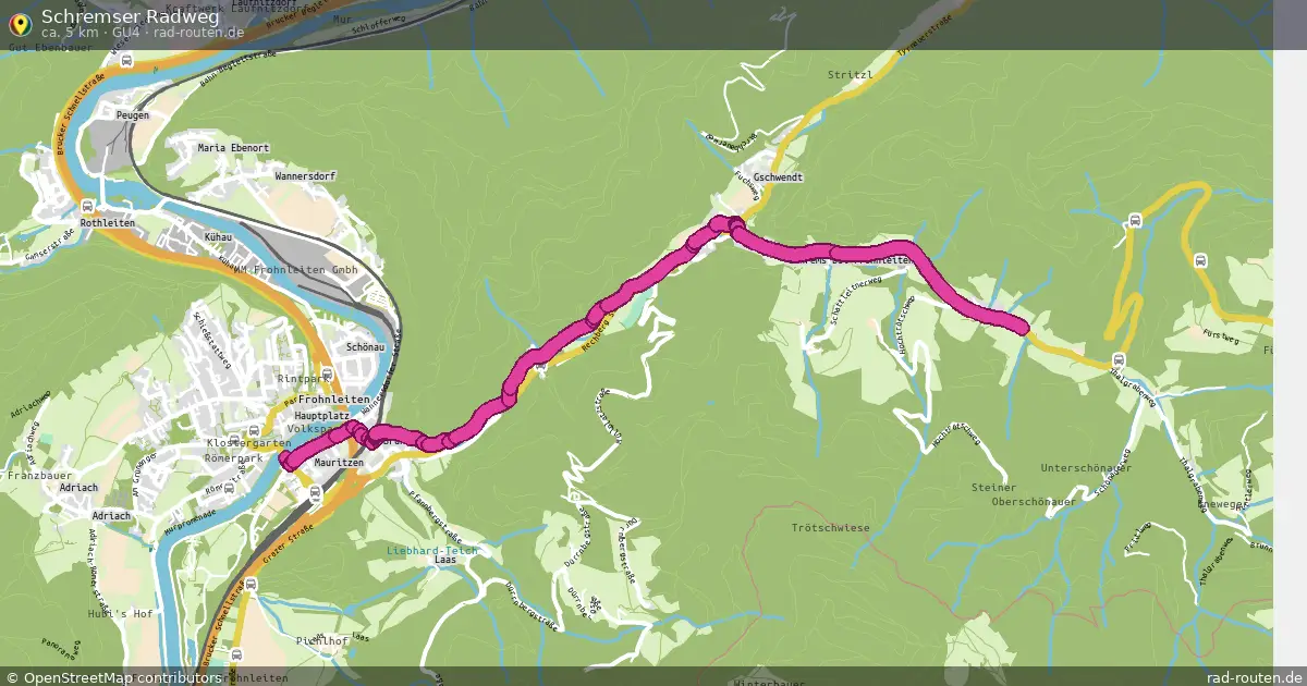 Schremser Radweg (GU4) – Fernradroute auf Rad-Routen.de