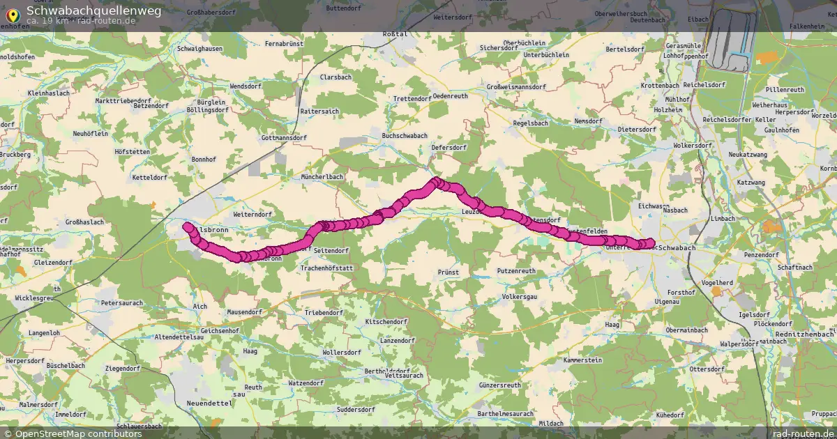 Schwabachquellenweg – Fernradroute auf Rad-Routen.de