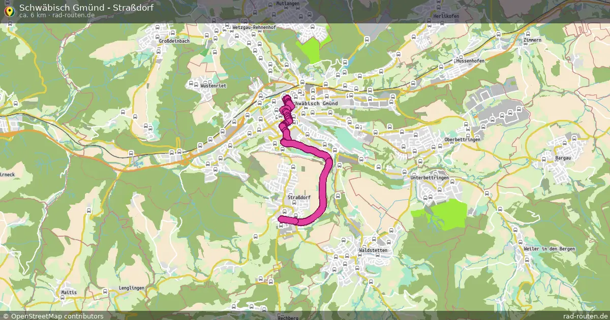 Schwäbisch Gmünd - Straßdorf – Fernradroute auf Rad-Routen.de