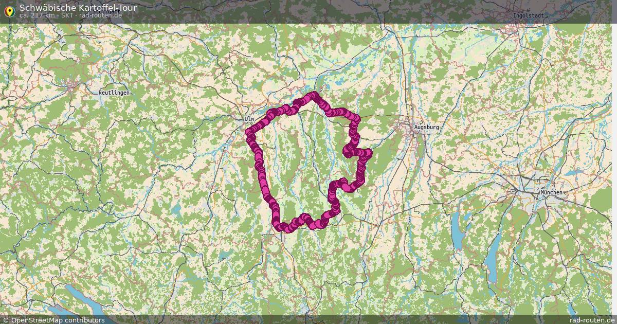 Schwäbische Kartoffel-Tour (SKT) – Fernradroute auf Rad-Routen.de