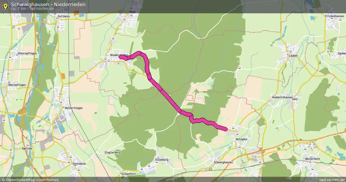 Schwaighausen - Niederrieden – Fernradroute auf Rad-Routen.de