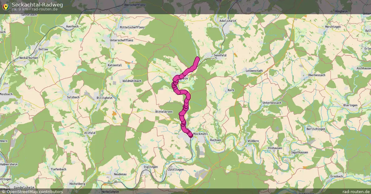 Seckachtal-Radweg – Fernradroute auf Rad-Routen.de