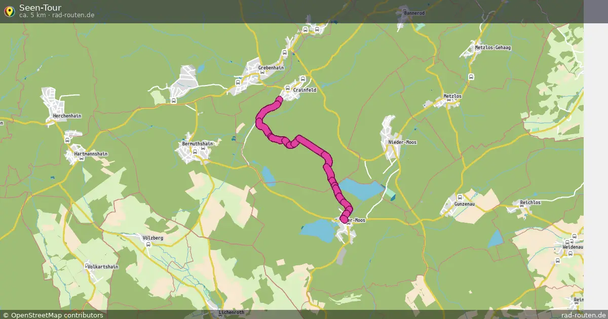 Seen-Tour – Fernradroute auf Rad-Routen.de