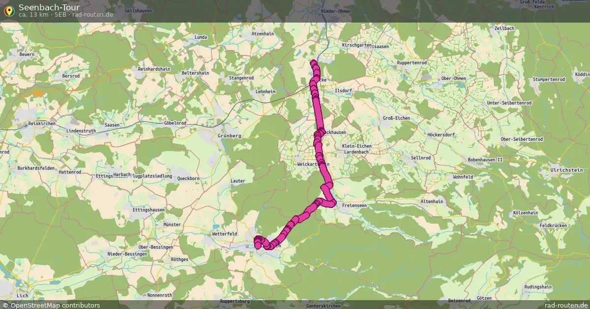 Seenbach-Tour (SeB) – Fernradroute auf Rad-Routen.de