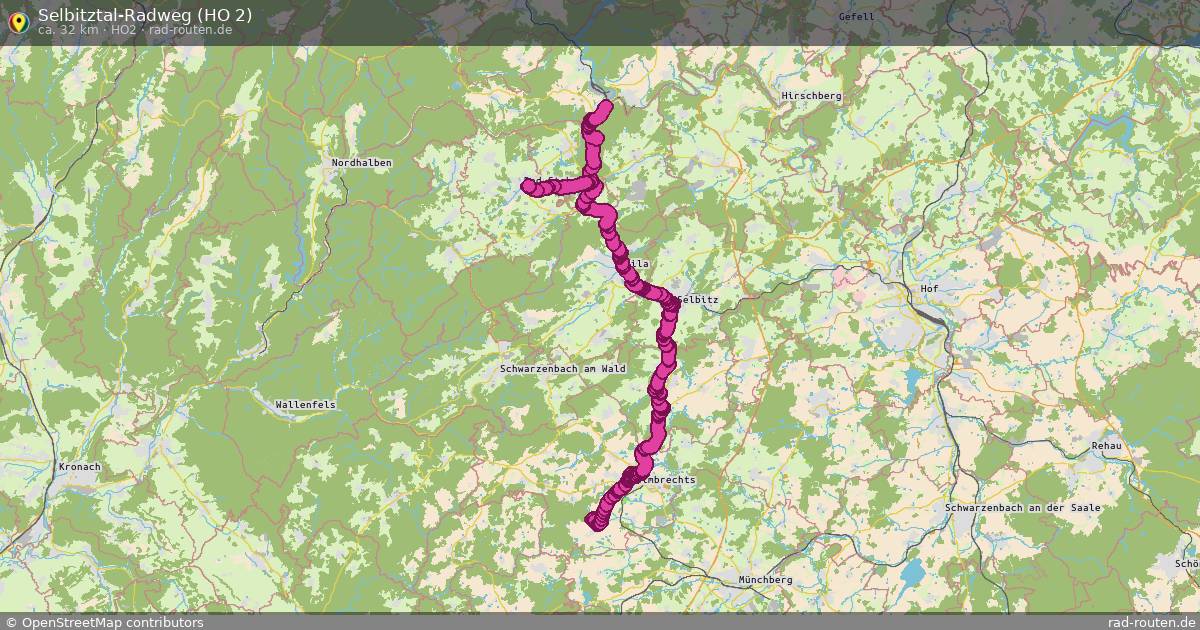 Selbitztal-Radweg (HO 2) (HO2) – Fernradroute auf Rad-Routen.de