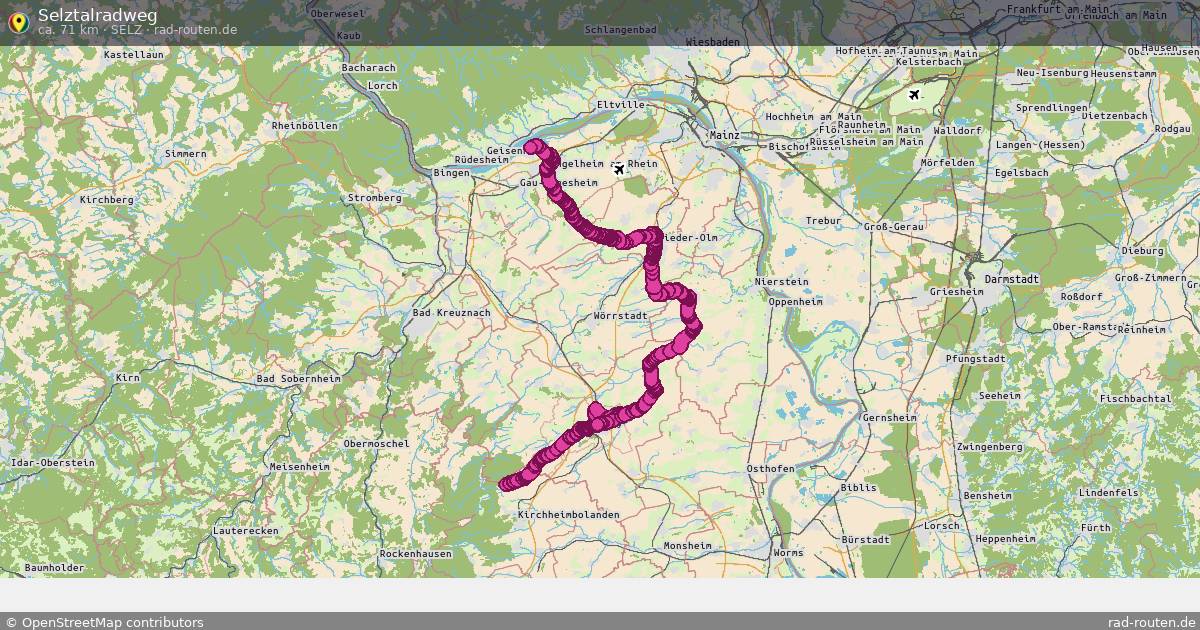 Selztalradweg (Selz) – Fernradroute auf Rad-Routen.de