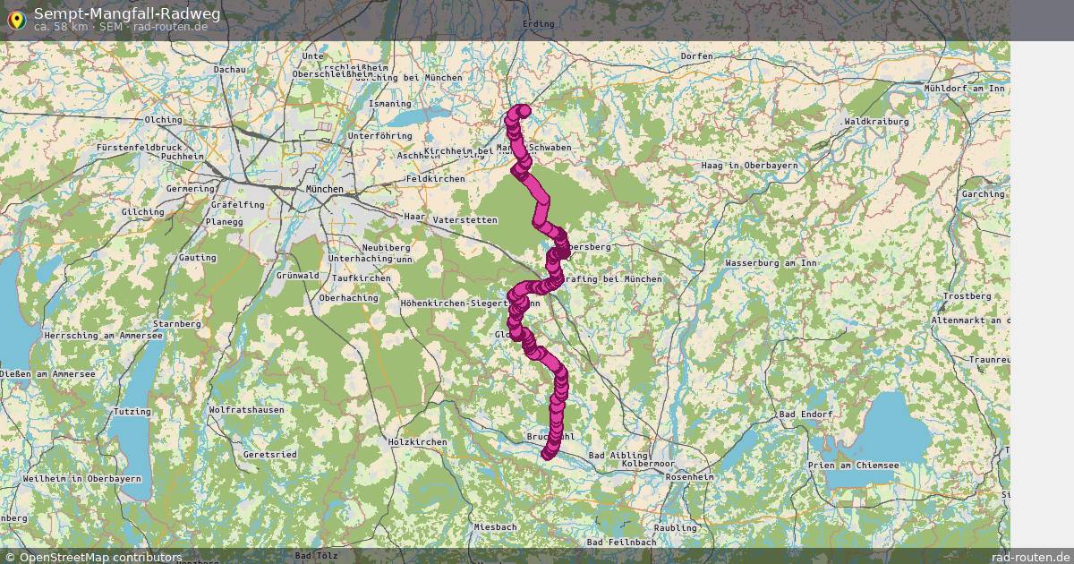 Sempt-Mangfall-Radweg (SeM) – Fernradroute auf Rad-Routen.de
