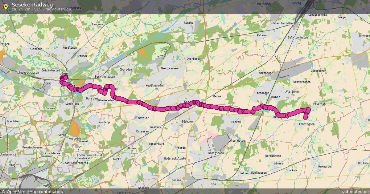 Seseke-Radweg (Ses) – Fernradroute auf Rad-Routen.de