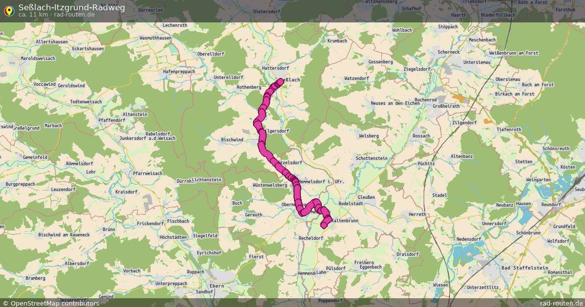 Seßlach-Itzgrund-Radweg – Fernradroute auf Rad-Routen.de