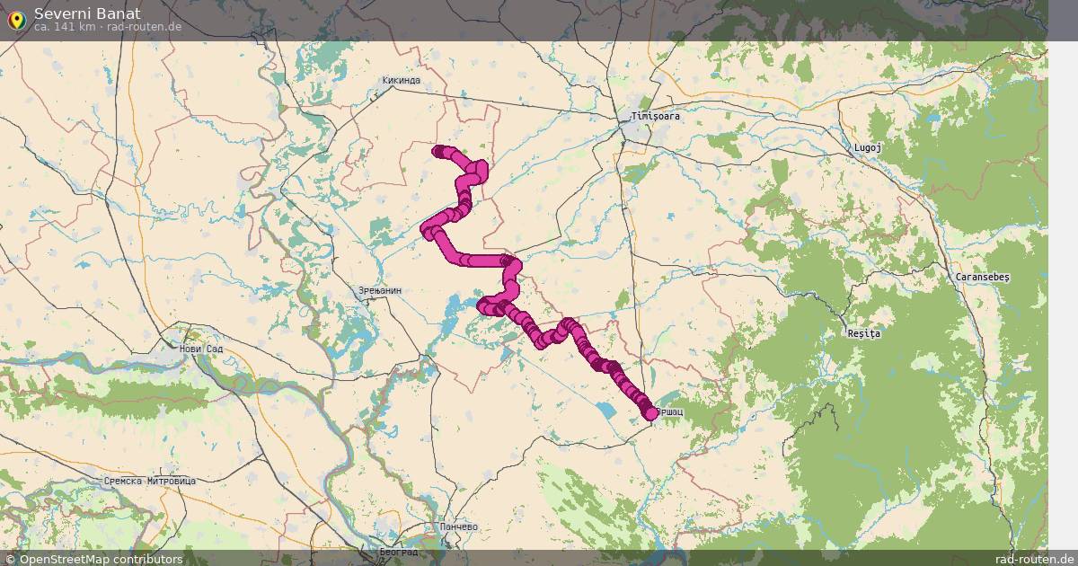 Severni Banat – Fernradroute auf Rad-Routen.de