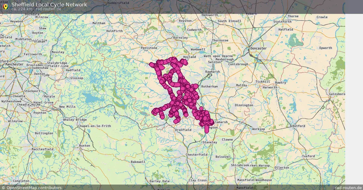 Sheffield Local Cycle Network – Fernradroute auf Rad-Routen.de