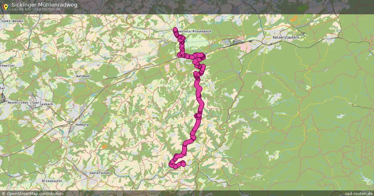 Sickinger Mühlenradweg – Fernradroute auf Rad-Routen.de